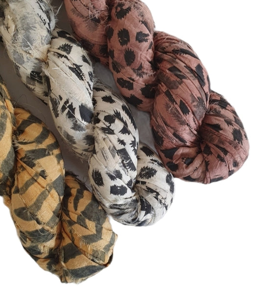 Sari Silk Leopard Ribbon